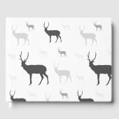 Livre d'or silhouette de cerf blanc et noir – Rust (Recto)