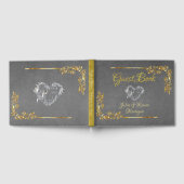 Livre D'or Silver Heart on Grey with Gold Border (Complet)