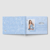 Livre D'or Silver Light Baby Blue Roses Photo Quinceanera (Complet)