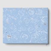 Livre D'or Silver Light Baby Blue Roses Photo Quinceanera (Verso)
