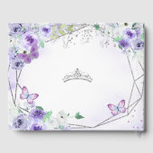 Livre d'or Silver & Purple Floral Quinceañera (Verso)