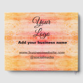 Livre D'or simple adyour logo/design rose orange (Verso)