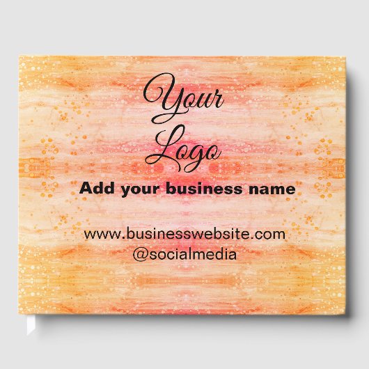 Livre D'or simple adyour logo/design rose orange (Recto)