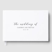 Livre D'or Simple Black and White Clean Wedding (Recto)