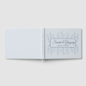 Livre D'or Simple Boho Floral Dusty Blue Mariage (Complet)