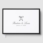 Livre D'or Simple Bow Classic Wedding (Recto)