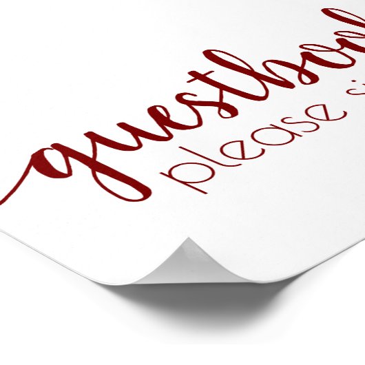 Livre d'or simple | Candy Red Script N'importe que (Coin)