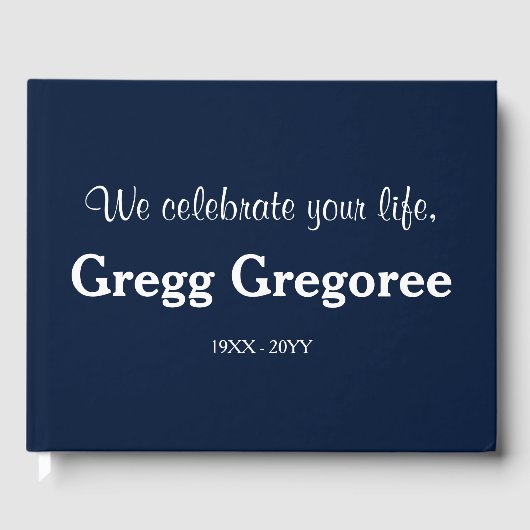 Livre D'or Simple Condolences Guides (Recto)