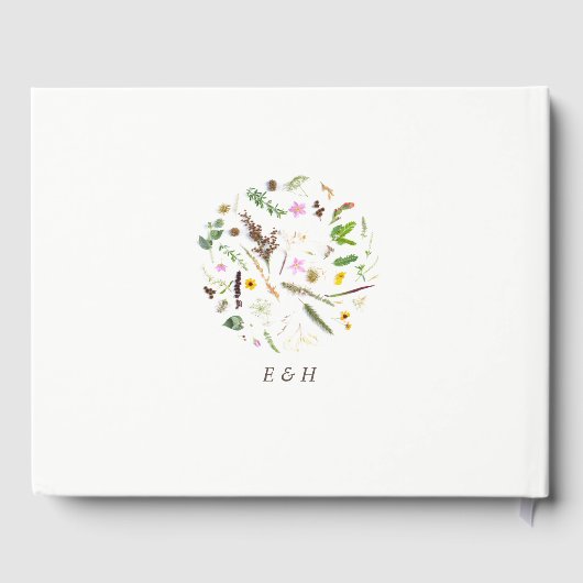 Livre D'or Simple Elégant Mariage de fleurs sauvages botaniqu (Verso)