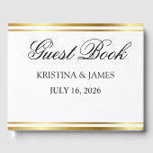 Livre D'or Simple Elegant Minimalist Ivory Wedding Guest (Recto)