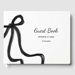 Livre D'or Simple Elégant minimaliste Bow noir