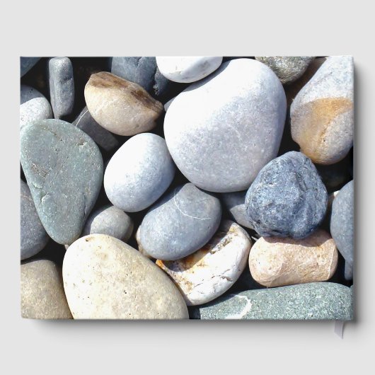 Livre D'or Simple Elegant Rustic Pebble Nature Mariage modern (Verso)