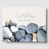 Livre D'or Simple Elégant Style Galets Moderne Mariage (Verso)