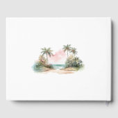 Livre D'or Simple Elégante Vague De Mariage De Plage (Verso)