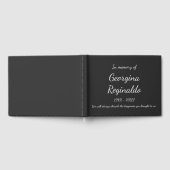 Livre D'or Simple et élégant Gris foncé + Texte de script bla (Complet)