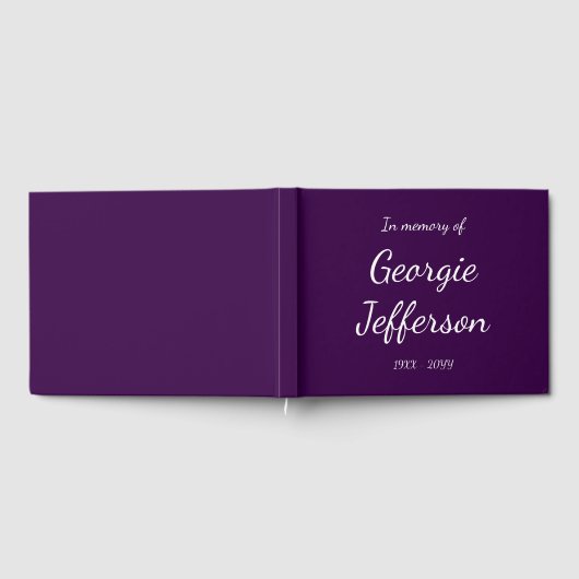 Livre d'or simple et élégant pour funérailles viol (Complet)