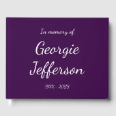 Livre d'or simple et élégant pour funérailles viol (Recto)