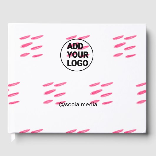 Livre D'or simple et minimal ajouter votre logo/votre aquarel (Recto)