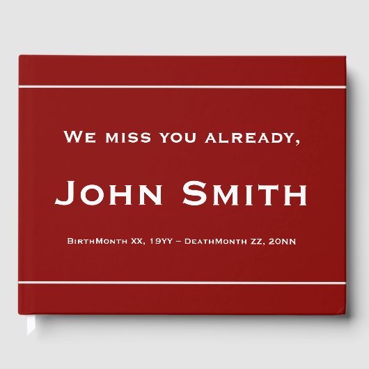 Livre d'or Simple et Minimaliste (Recto)