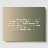 Livre D'or Simple Forest Green & Gold Ombre Mariage (Verso)