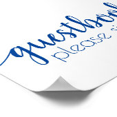 Livre d'or simple | French Blue Any Event Sign (Coin)