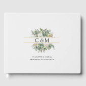 Livre D'or Simple mariage élégant à la fleur d'eucalyptus  (Recto)