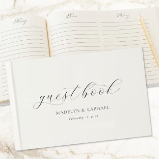 Livre D'or Simple Mariage Personnalisé sur un Script Minimali