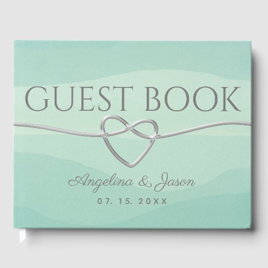 Livre D'or Simple mariage vert (Recto)