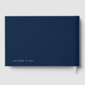 Livre D'or Simple marine et blanc ou n'importe quel Mariage g (Verso)