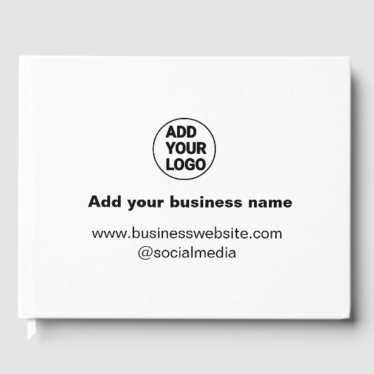 Livre D'or simple minimum ajouter votre logo/design personnal (Recto)