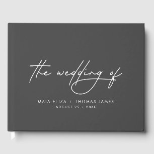 Livre D'or Simple moderne élégant Mariage monochrome