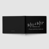 Livre D'or Simple noir blanc customisé mrs et mrs mariage (Complet)