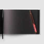 Livre d'or simple noir et or pour signatures (À l'intérieur)