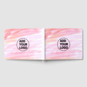 Livre D'or Simple rose minimum aquarelle ajouter logo société (Complet)