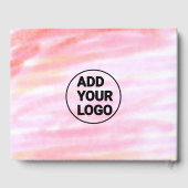 Livre D'or Simple rose minimum aquarelle ajouter logo société (Verso)