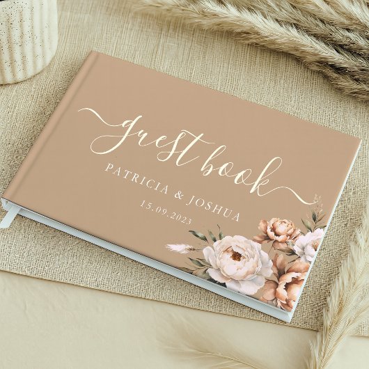 Livre D'or Simple Rustic Boho Wedding Guest Book