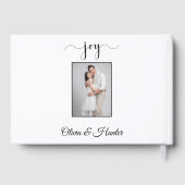 Livre D'or Simple, Script, Black & White Wedding (Verso)