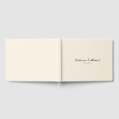 Livre D'or Simple Script Pretty Cream Wedding Guest Book (Complet)