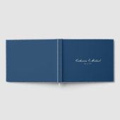 Livre D'or Simple Script Pretty Navy Blue Wedding Guest Book (Complet)