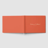 Livre D'or Simple Script Sunset Orange Wedding Guest Book (Complet)
