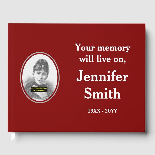 Livre d'or Simple & Simple Memories; Photo personn (Recto)