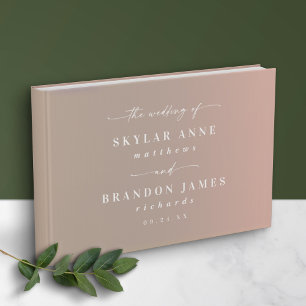 Livre D'or Simple Taupe Beige & Blush Pink Ombre Mariage