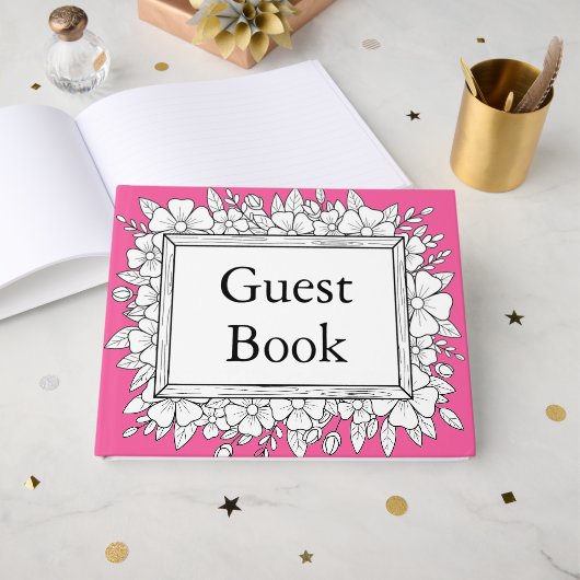 Livre D'or simple Wedding guestbook (Recto ouvert)
