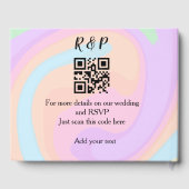 Livre D'or site web mariage rsvp q r code ajouter nom texte (Verso)