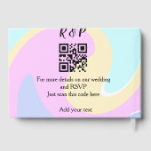 Livre D'or site web mariage rsvp q r code ajouter nom texte (Verso)