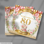 Livre D'or Soft 80th Birthday Guest Book Boho Balloon Sparkle<br><div class="desc">Célébrez 80 merveilleuses années avec notre Boho Blush Floral & Gold Parties scintillant 80th Birthday Guest Book for Wives. Fleurs d'aquarelle délicates, ballons roses et or festifs, accents de parties scintillant dorée pétillants, ce livre d'hôtes est le moyen idéal de capturer des messages et des souvenirs sincères d'amis et de...</div>