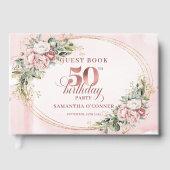 Livre D'or Soft Romantic Blush 50th Birthday Guestbook (Recto)