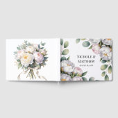 Livre D'or Soft White Peony with Eucalyptus Leaves Wedding (Complet)