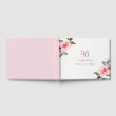 Livre D'or Soirée florale rose élégante 90e anniversaire (Complet)
