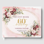 Livre D'or Sophisticated Boho Blush Roses Gold 60th Birthday (Recto)